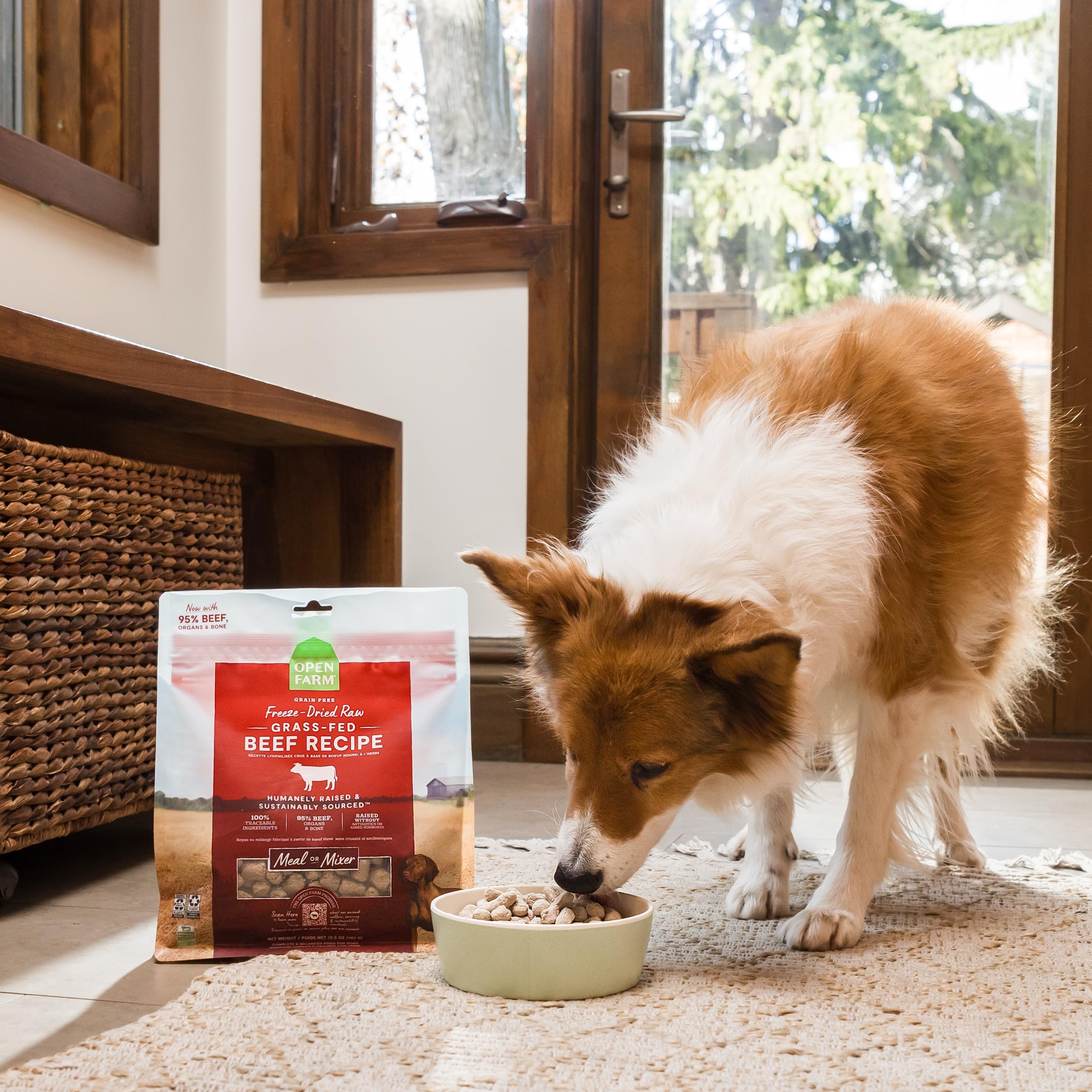 Open Farm, Freeze Dried Raw Puppy Food, Morsels with 95% Meat, Organs & Bone, Organic Produce & Superfoods, Complete Meal or Freeze Dried Dog Food Topper, Chicken & Salmon Puppy Recipe, 13.5oz Bag