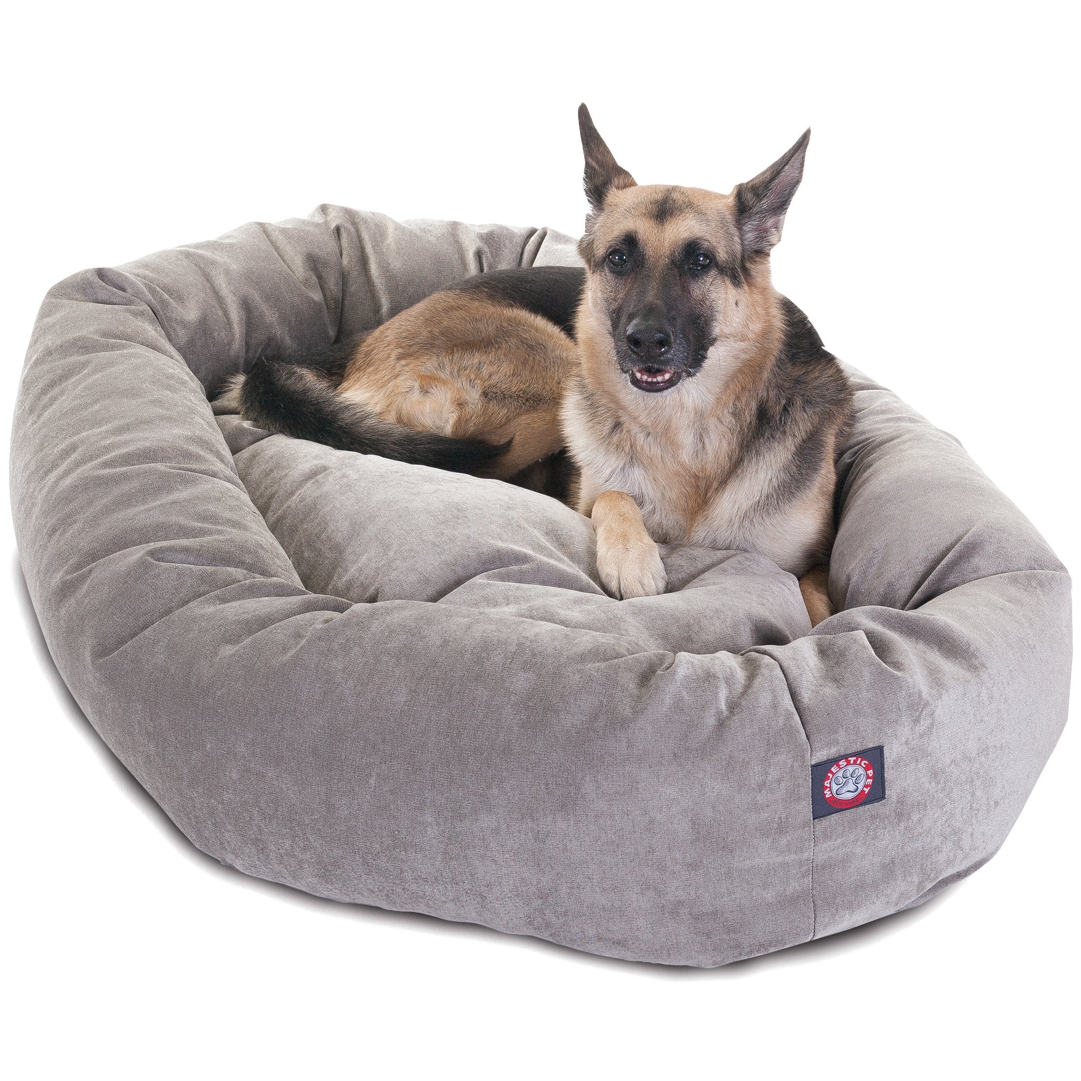 Majestic Pet 52 Inch Orthopedic Machine Washable Dog Bed for Large Sized Dogs, Waterproof Durable Donut Cushion with Spine Support, Calming Pet Bed Furniture Grade Crate Pad Mat