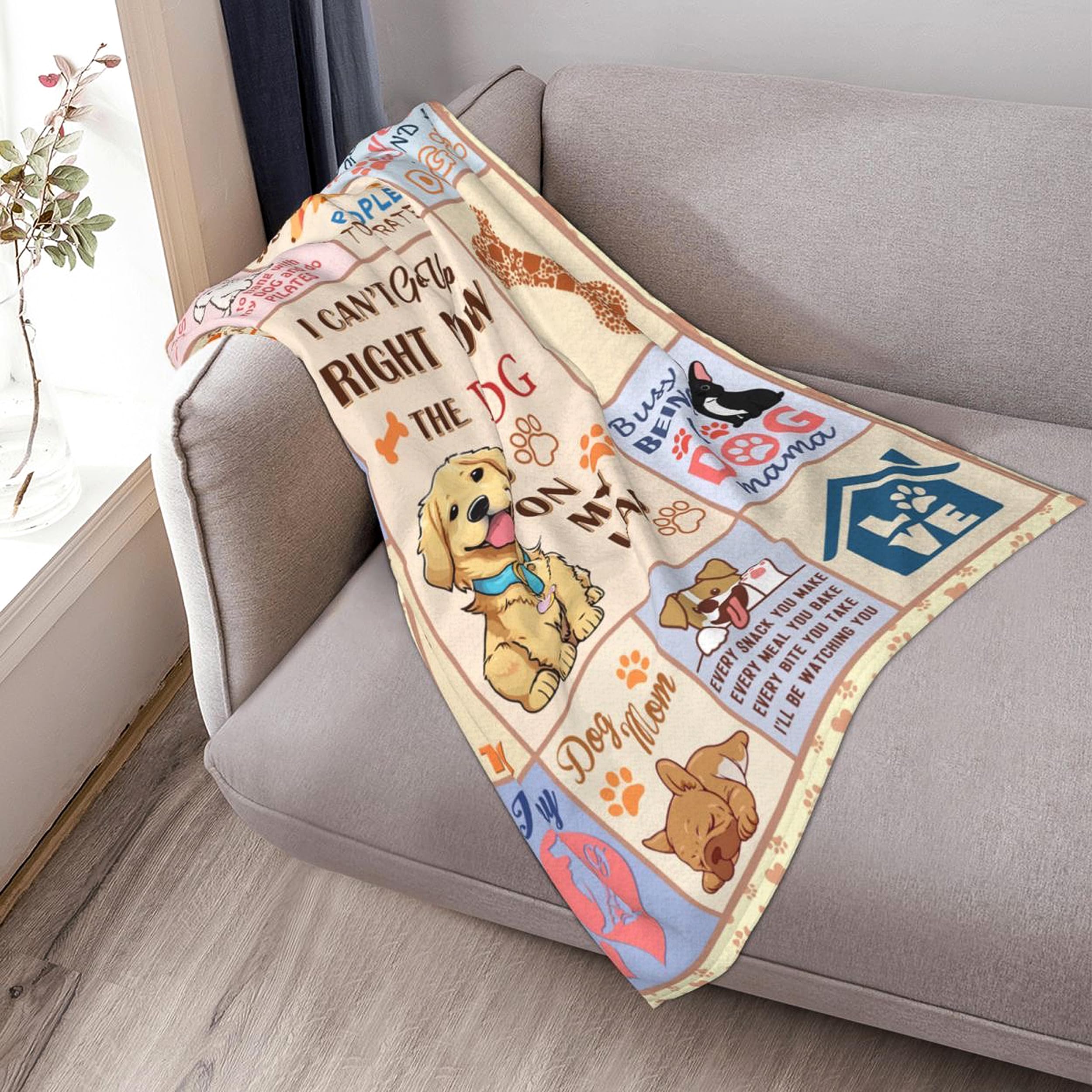 Qzxyni Dog Mom Gifts for Women, Dog Lovers Gifts for Women, Dog Mom Gifts Blankets 50" x 60", Gifts for Dog Lovers, Dog Owner, Animal Lovers Mother's Day, Dog Mom