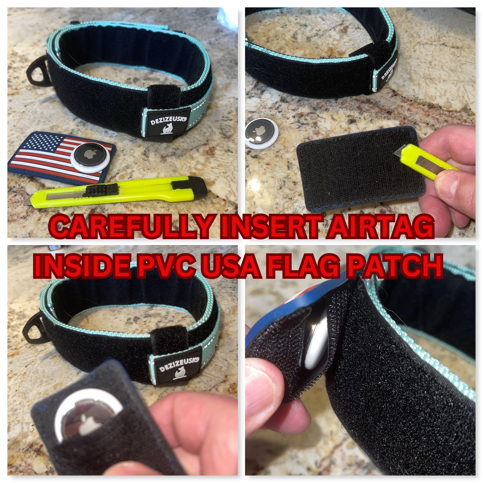 2-Inch Wide Tactical Dog Collar with Control Handle, Adjustable for Medium & Large Dogs, Military Style with Heavy-Duty Metal Buckle, USA Flag Patch & Customizable Name Plate, Training & Everyday Use
