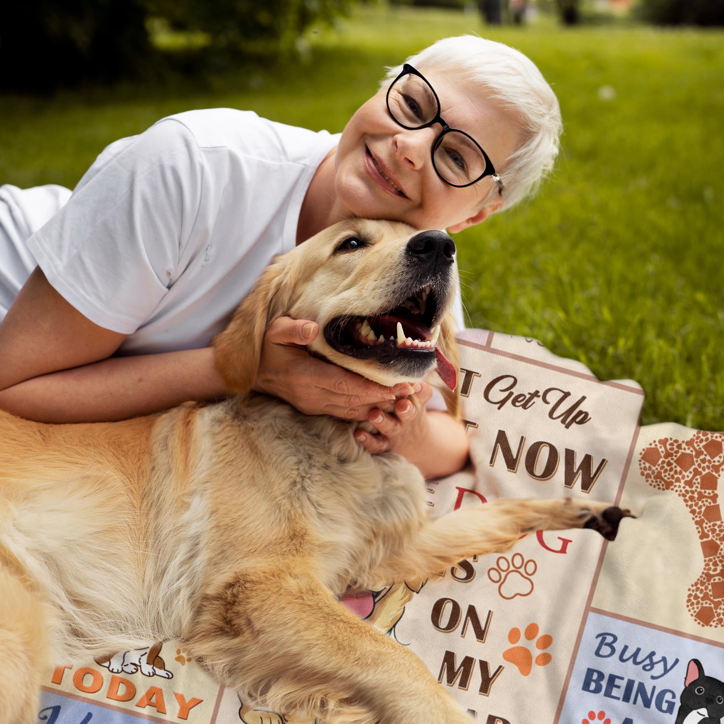 Qzxyni Dog Mom Gifts for Women, Dog Lovers Gifts for Women, Dog Mom Gifts Blankets 50" x 60", Gifts for Dog Lovers, Dog Owner, Animal Lovers Mother's Day, Dog Mom