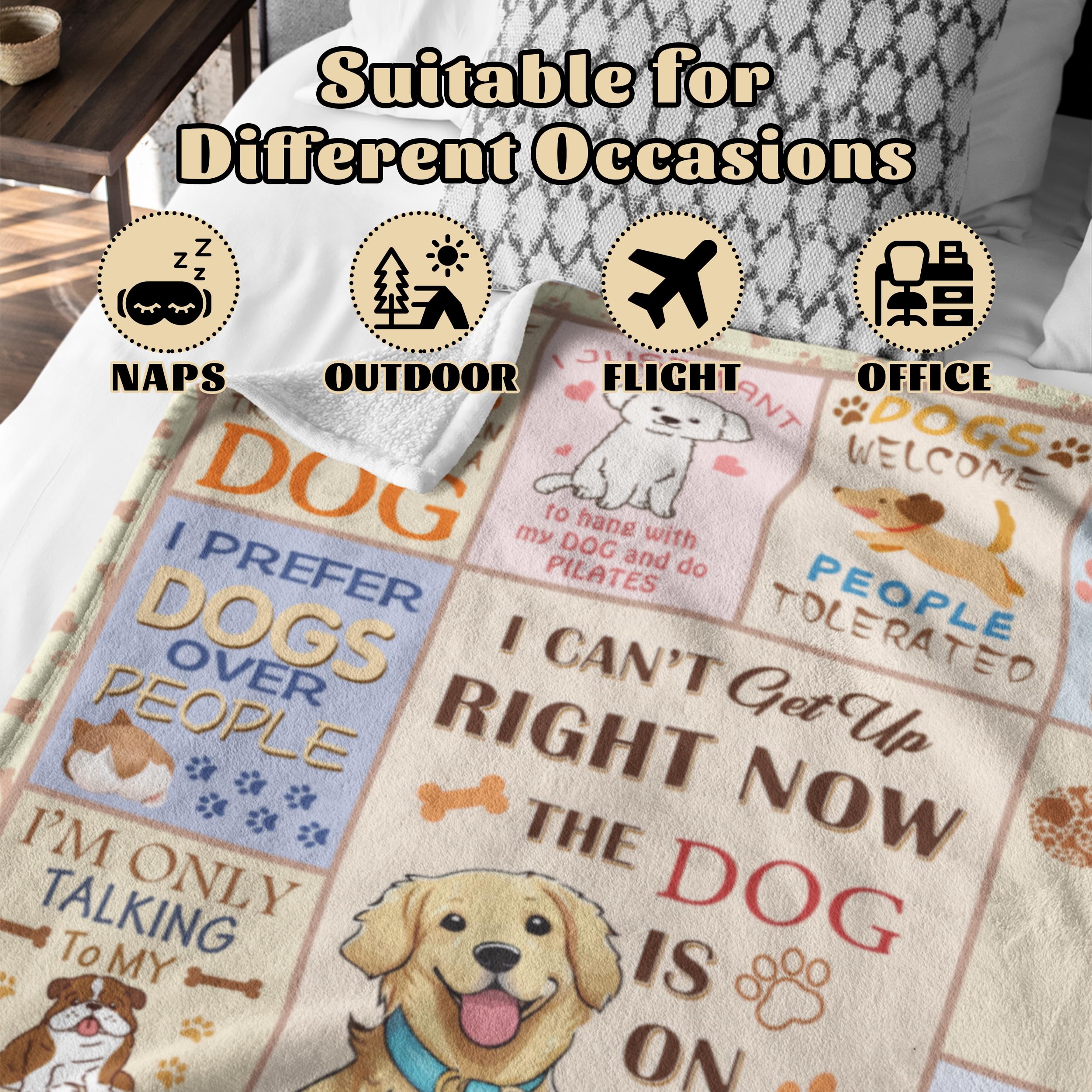 Qzxyni Dog Mom Gifts for Women, Dog Lovers Gifts for Women, Dog Mom Gifts Blankets 50" x 60", Gifts for Dog Lovers, Dog Owner, Animal Lovers Mother's Day, Dog Mom